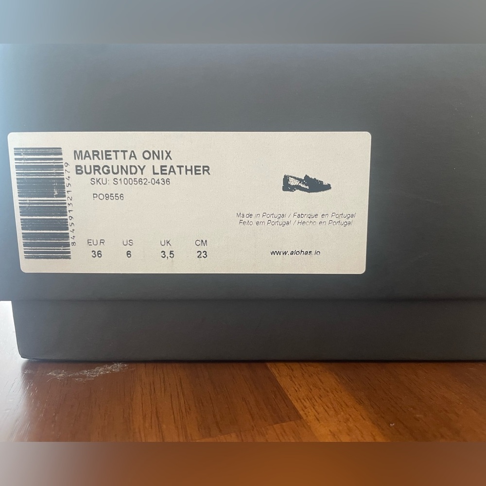 ALOHAS Burgundy Marietta Onix Leather Loafer - Picture 3 of 6